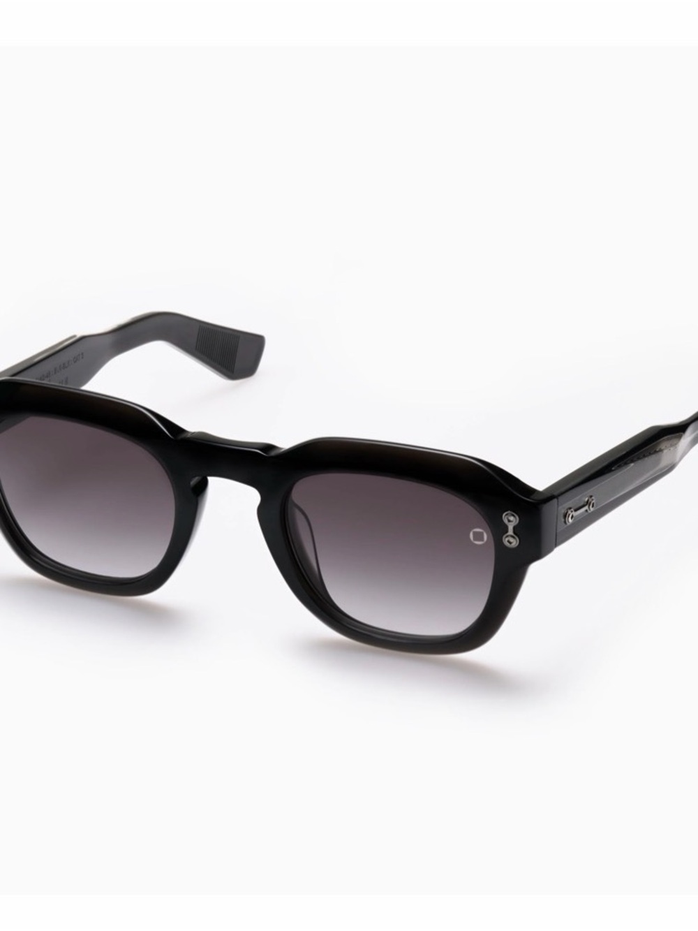 Akoni Blaze 48 Men's Black Square Sunglasses with Gradient crystal Lenses